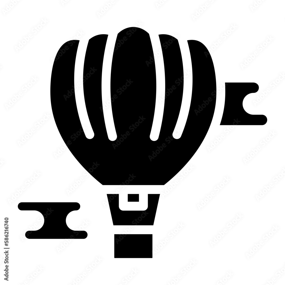 hot air balloon glyph hot air balloon glyph
