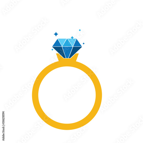 diamond ring isolated on white background
