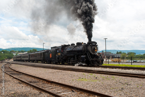 Riding the steam locomotive in Pennsylvania