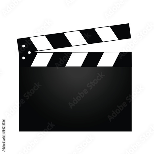 movie clapper board isolated