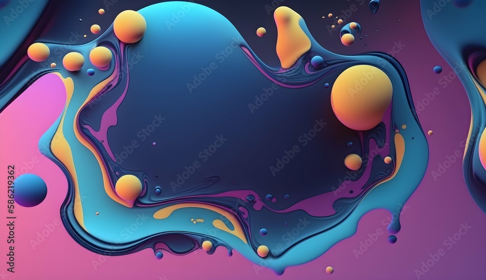 Liquid Fluid Colorful Abstract Background