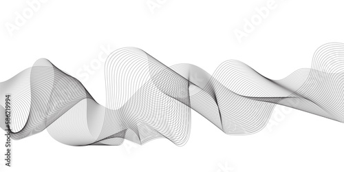 Abstract grey smooth element swoosh speed wave modern stream background. Abstract frequency sound wave lines and twisted curve lines background.
