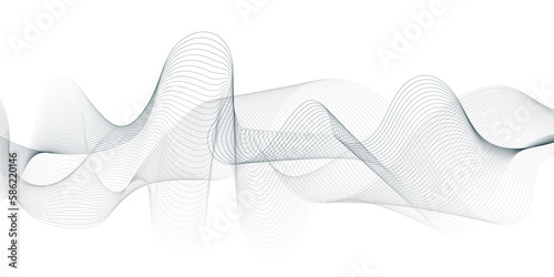 Abstract grey smooth element swoosh speed wave modern stream background. Abstract frequency sound wave lines and twisted curve lines background.