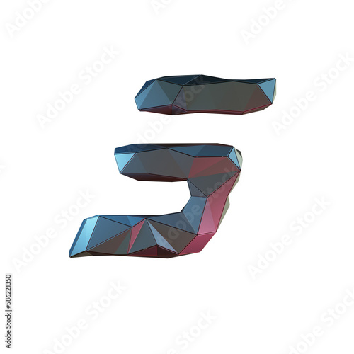 Future Low Poly 3D Alphabet or Lettering Images - View 1