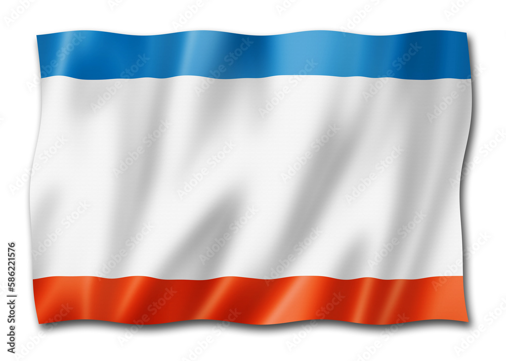 Naklejka premium Crimea state - Republic - flag, Russia
