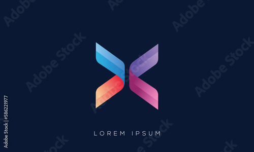 abstract vector  X logo
