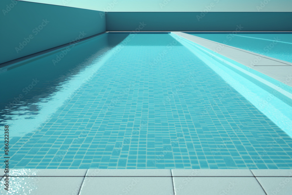 Obraz premium Swimming pool field, Generative AI 