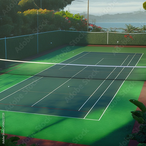 Tennis court. AI generated © Valeria