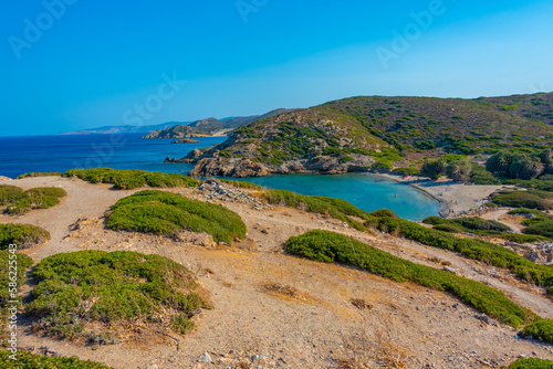 Fototapeta Naklejka Na Ścianę i Meble -  Summer day at Itanos beach at Crete, Greece