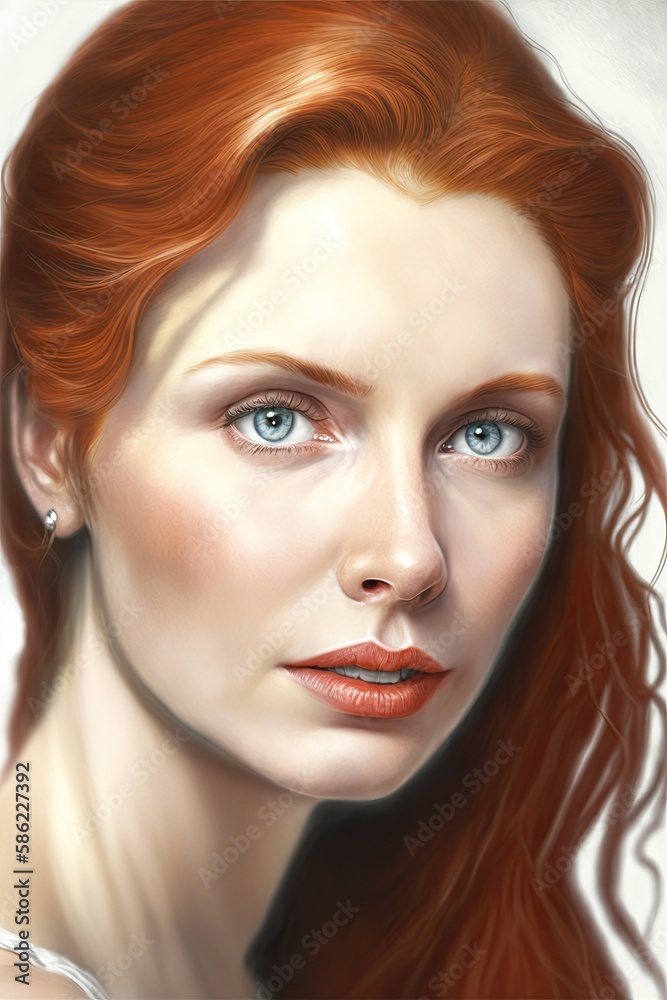 Fototapeta premium Portrait of beauty woman. Generative Ai