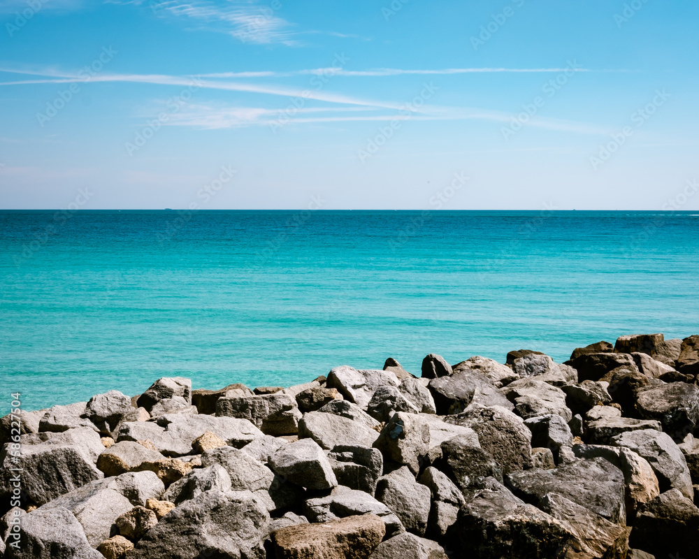 rocks and sea