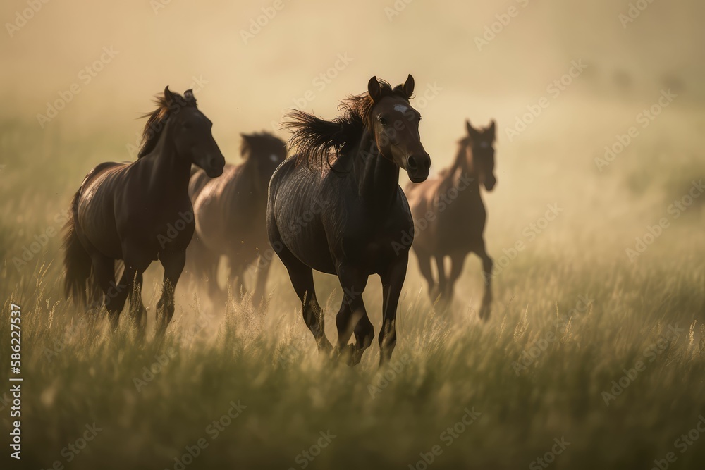 horses running, generative AI horses running, generative AI