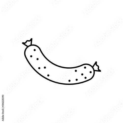 Sausages icon vector. sausage illustration sign. semifinished symbol or logo.