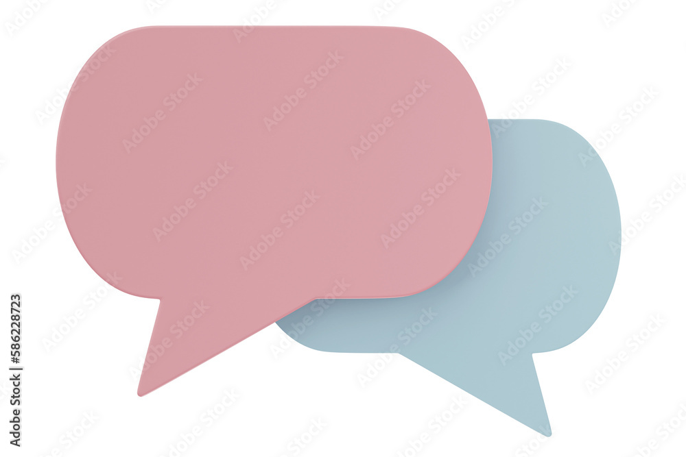 Speech bubble talk 3D render isolated on transparent background Speech bubble talk 3D render isolated on transparent background