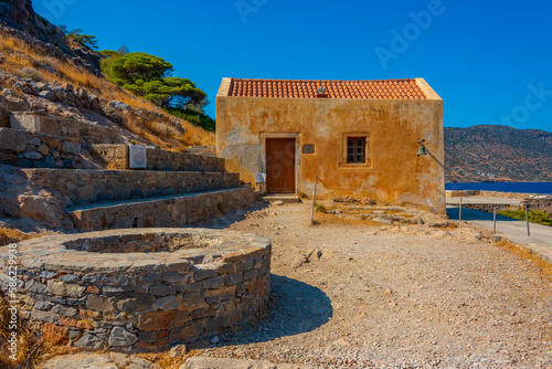 Church of Agios Georgios Spinalonga at Greek island Crete photo