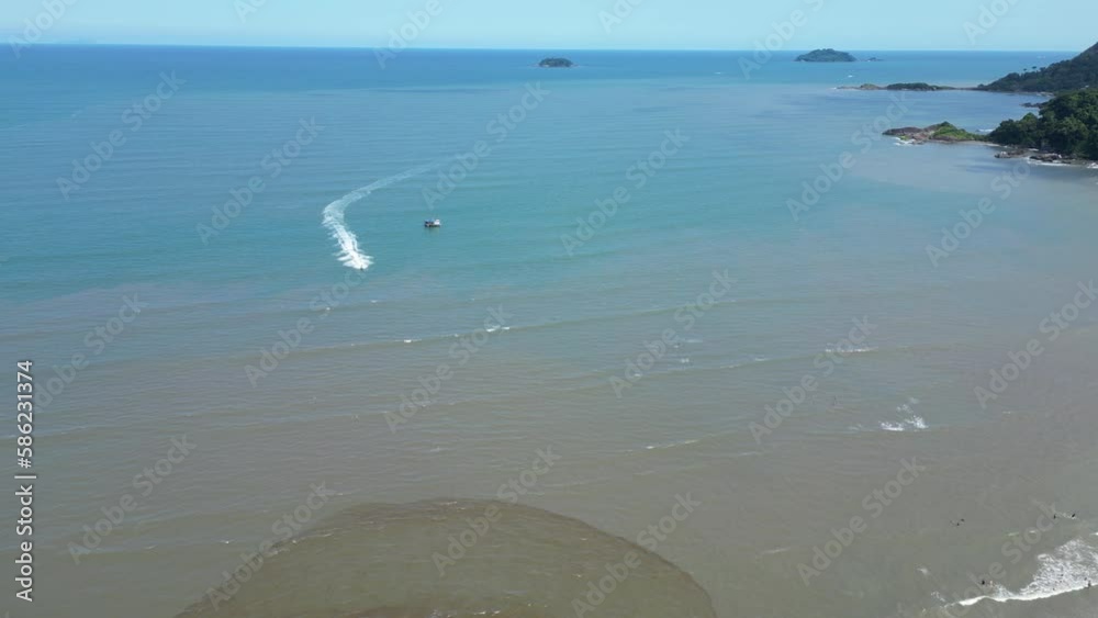 Paisagem Peruíbe Litoral Sul Paulista Baixada Santista São Paulo Praia Barco Pesca Pescadores Pescaria Peixes Oceano Mar Turismo Férias Verão Natureza Rio Água Areia Aérea Paradisíaco Brasil