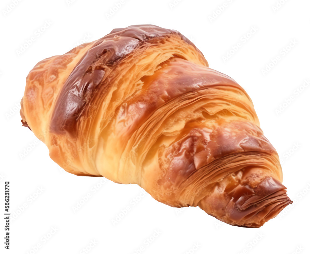 croissant isolated on a transparent background