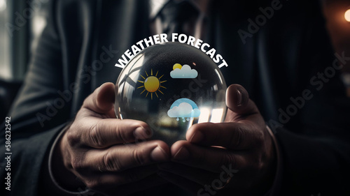 Weather forecast concept with different options photo