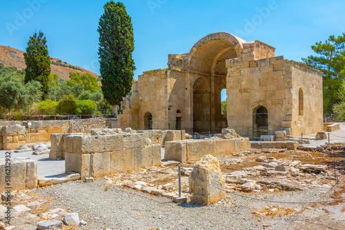 Fotografie Church of Saint Titus at Archaeological Site of Gortyna at Crete, Greece