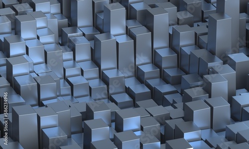 Abstract Metal Block Background