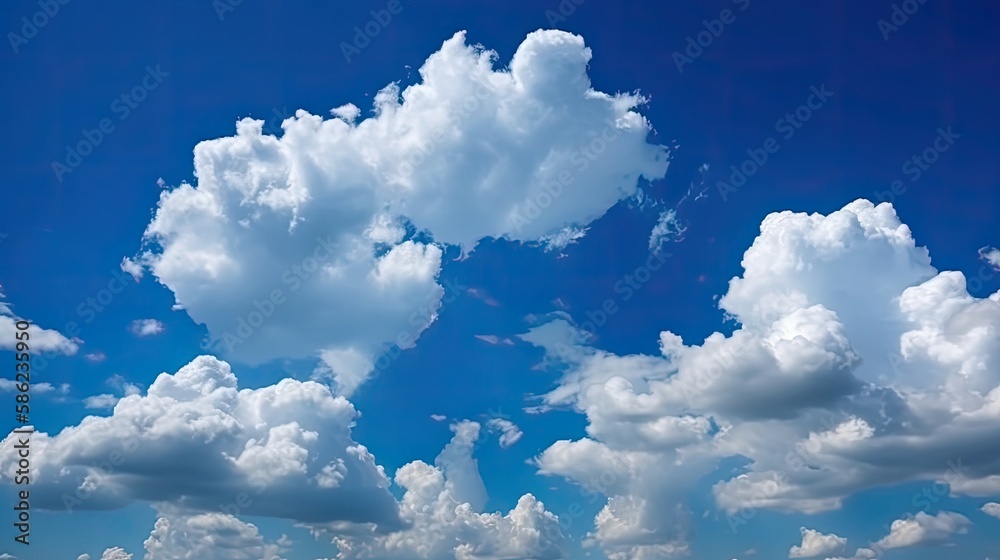 Beatiful sky with comolus clouds - obrazy, fototapety, plakaty 