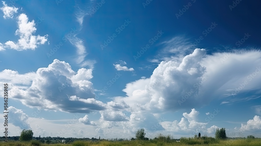 Beatiful sky with comolus clouds