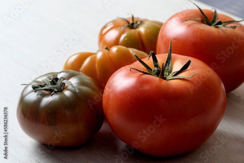 Variety of red salad tomatoes