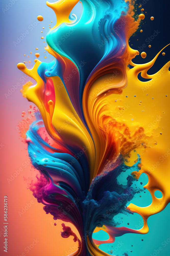 A colorful energetic blast. Creative background