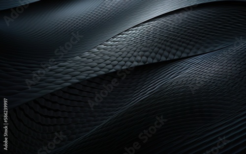 Texture of dark macro carbon waves for wallpaper design, Generative AI, AI