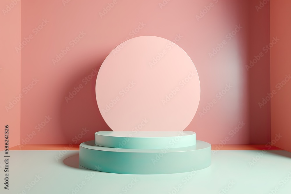 products display 3d background podium scene with shape geometric platform. background vector 3d rendering with podium. display to show cosmetic products.Generative Ai products display 3d background podium scene with shape geometric platform. background vector 3d rendering with podium. display to show cosmetic products.Generative Ai