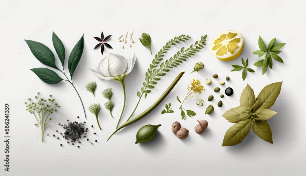 Fresh and Fragrant Herb Collection Illustration