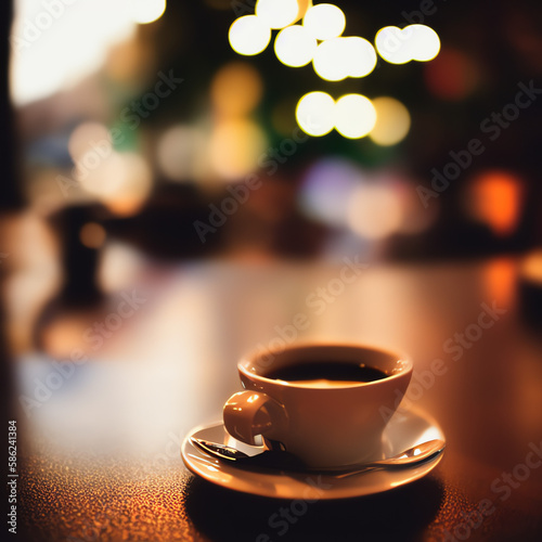 cup of coffee on the table