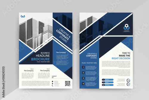 An organized diagram featuring important business information and persuasive text, perfect for any advertising campaign with Blue Color