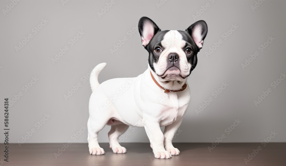 white French Bulldog puppies, Generative AI