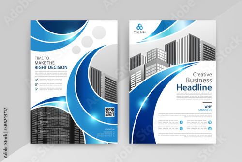 An organized diagram featuring important business information and persuasive text, perfect for any advertising campaign with Blue Color
