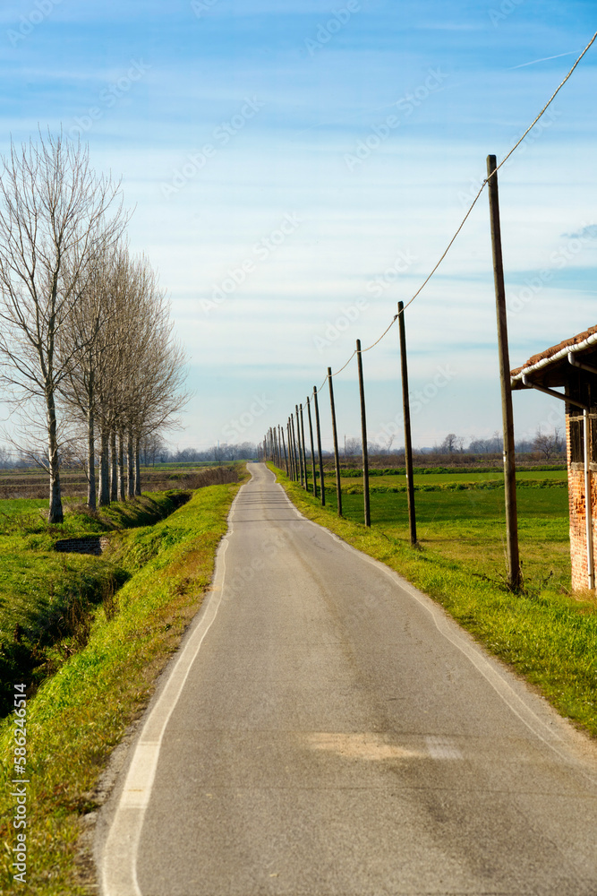 Cycleway along Naviglio di Bereguardo, Pavia province