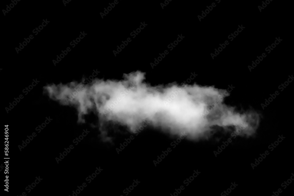 White Cloud Isolated on Black Background. Good for Atmosphere Creation and Composition White Cloud Isolated on Black Background. Good for Atmosphere Creation and Composition