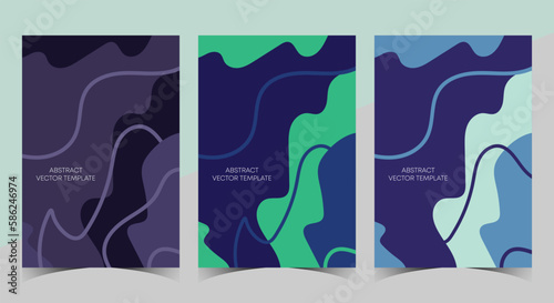 Memphis Style Poster Set. Creative abstract backgrounds for social media templates, neutral colors for your decoration, Flat style Abstract Vector Design ideal for Banners