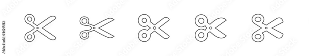 Scissors opened. Simple vector icon.