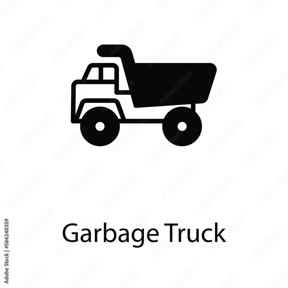 Garbage truck icon design stock illustration Garbage truck icon design stock illustration