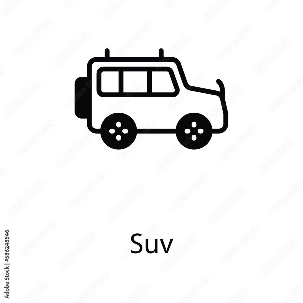 SUV icon design stock illustration SUV icon design stock illustration