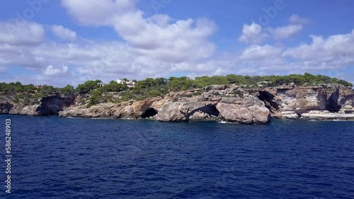 Cinematic Drone Shot of the Coastline in Mallorca