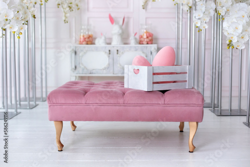 Canvas Print Festive Easter decoration of living room