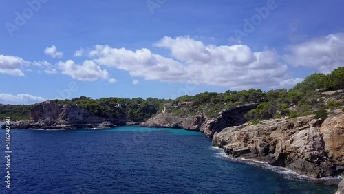 Cinematic Drone Shot of the Beautiful Coastline of Mallorca