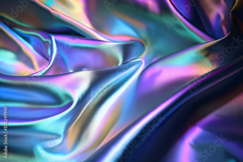 holographic shiny fabric background texture, made with generative ai