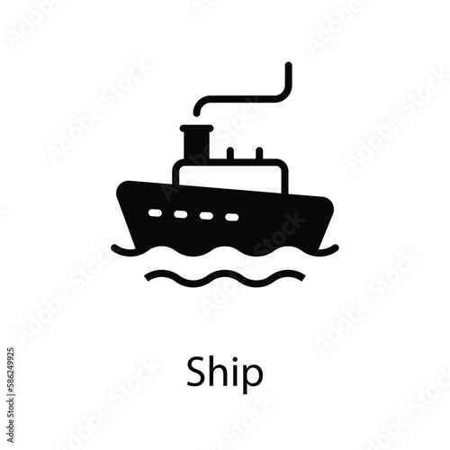 Ship icon design stock illustration