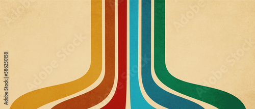 Retro abstract background with stripes with summer vibes with copy space