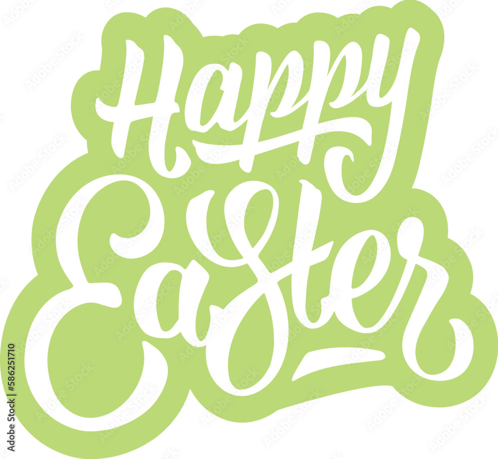 Happy Easter Word art green Happy Easter Word art green