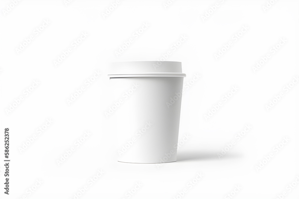 White Paper Cup Isolated On White Background