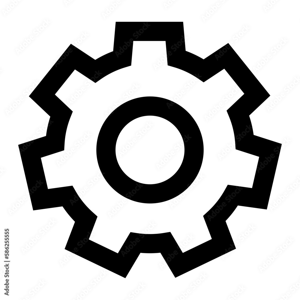 Gear flat icon. Gear flat icon.